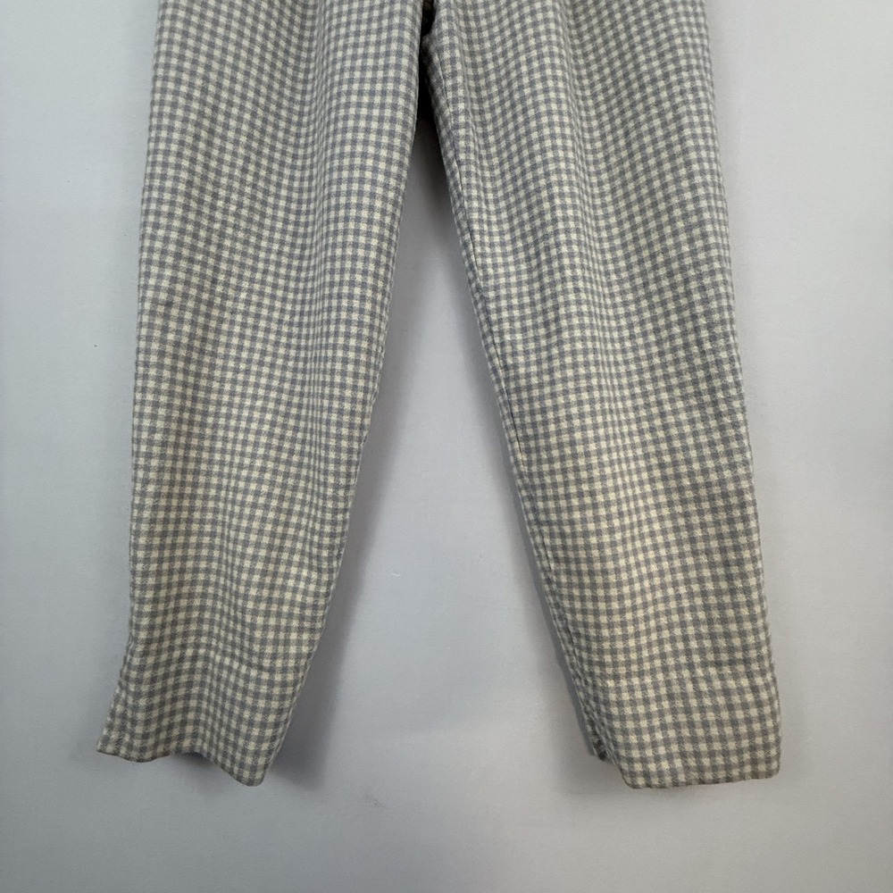 Christian Dior Trousers Womens 12 Gray Gingham Wool Pleated High Rise Vintage - Picture 11 of 14